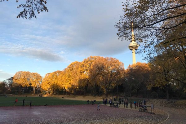 jogging-walking, TV tower, Mannheim